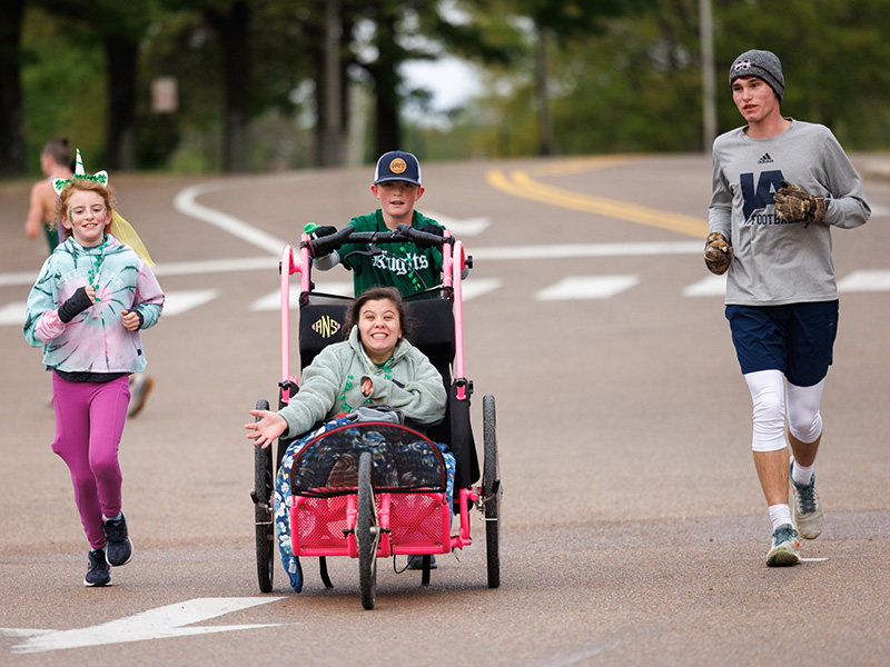 Runners of all ages traveled the Run the Rainbow for Children's routes.